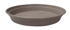 Soucoupe ronde en plastique recyclé taupe Cocoripot - Ø 30 cm