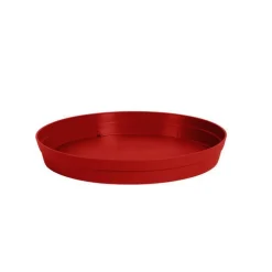 Soucoupe Toscane couleur rouge rubis - Ø 28 cm x H4,5 cm
