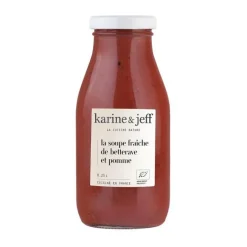 Soupe fraîche betterave et pomme bio Le bonheur est dans le pot - 25 cl