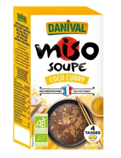 Soupe Miso coco curry bio Danival - 4 x 10 g