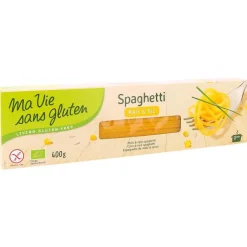 Spaghettis maïs et riz bio sans gluten en sachet de 400 g