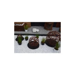 Sphère ajourée en métal effet rouille coloris marron Ø 25 cm