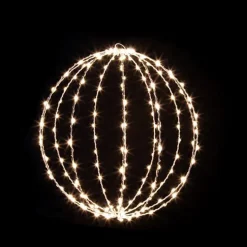 Sphère lumineuse 3D pliable LED à lumière blanc chaud - Ø 40 cm