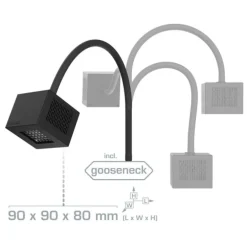 Spot LED eau de mer, 9000K - AQUA MEDIC Qube 60 - Pour aquarium