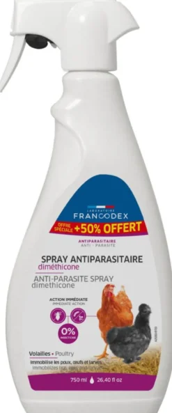 Spray antiparasitaire pour volaille au diméthicone Francodex - 750 ml