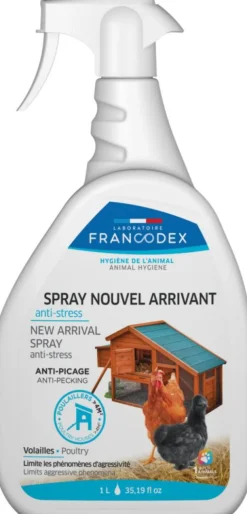 Spray nouvel arrivant anti-stress dans la basse cour Francodex - 1 L