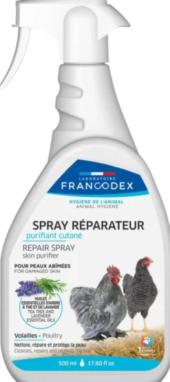 Spray réparateur purifiant cutané pour volaille Francodex - 500 ml