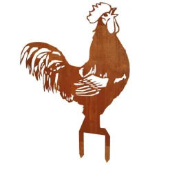 Statue de jardin à planter coq H 36 cm