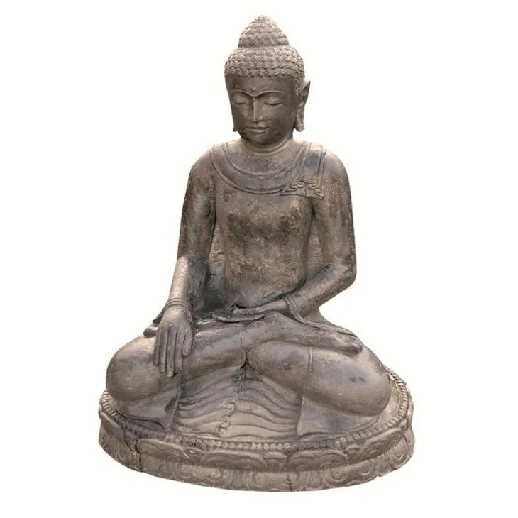 Statue de jardin Bouddha assis H 30 cm