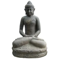 Statue de jardin Bouddha assis H 20 cm