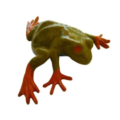 Statue de jardin grenouille rainette H 21 cm