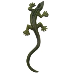 Statue de jardin lézard vert nuancé L 26 cm