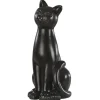 Statue en béton ciré anthracite Hairie Grandon chat déco petit modèle - 42 cm