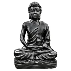 Statue en béton ciré noir Hairie Grandon Bouddha Kadampa grand modèle - 150 cm