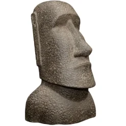 Statue Moai en pierre reconstituée 100 cm