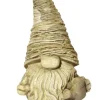 Statue Nain des bois en pierre reconstituée ton vieilli Haire Grandon - 17 x 13 x 31 cm