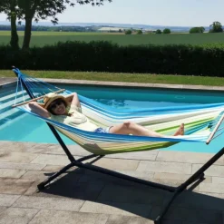 Structure pour hamac coloris vert en polypropylène Set MetaliK