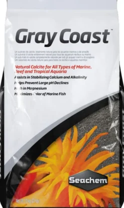 Substrat aragonite pour aquarium marin coloris noir Seachem - 10 kg