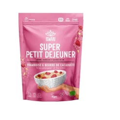 Super petit déejeuner bio framboise, beurre de cacahuète Iswari - 360 g