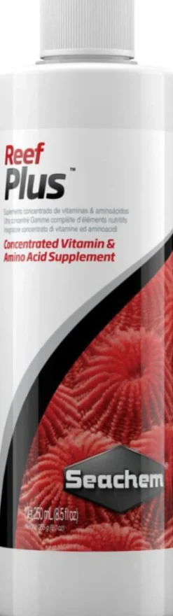 Supplément concentré pour aquarium récifal Seachem Reef Plus - 250 ml