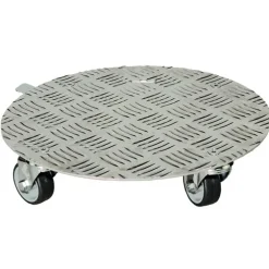 Support à roulettes en aluminium rond Ø 30 cm