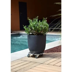 Support à roulettes en aluminium rond Ø 30 cm