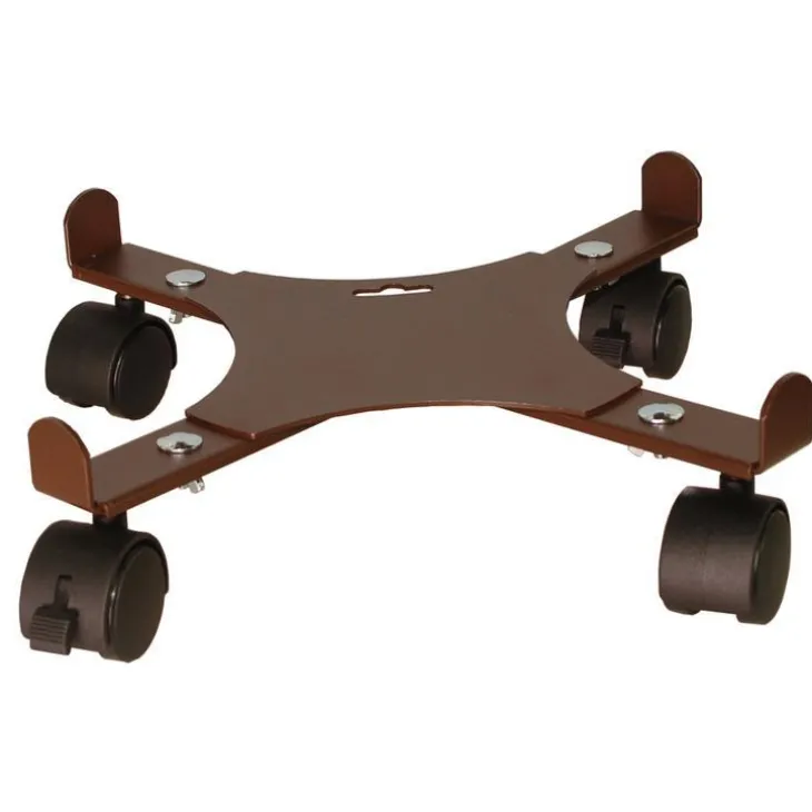 Support 4 roulettes extensible fer vieilli 34 à 51 cm