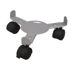 Support 3 roulettes extensible gris alu Extensible 27 à 37 cm