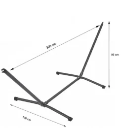 Support Advant Jobek pour hamac 120 anthracite en métal