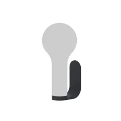 Support applique murale coloris blanc en aluminium - 12 x 5 cm