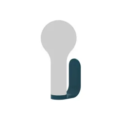 Support applique murale en aluminium pour lampe Aplô Fermob coloris bleu Acapulco - 12 x 5 cm