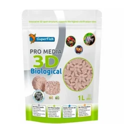 Support bactérien 3D, forte densité, SUPERFISH Pro Media - 1L