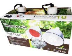 Support éclairage et chauffage pour terrarium coloris blanc Reptile Planet Twindome 16 - Ø 16 x H 19 cm