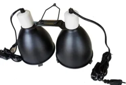 Support éclairage et chauffage pour terrarium coloris blanc Reptile Planet Twindome 16 - Ø 16 x H 19 cm