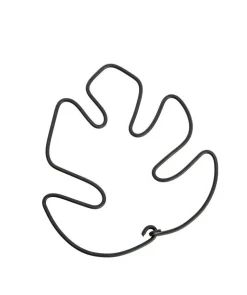 Support de feuilles pour plantes coloris noir en métal - 19 x 20 cm