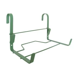 Support de jardinière à crochet en fer plat vert pâle Louis Moulin - 35 x 18 cm