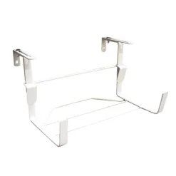 Support de jardinière universel large en métal blanc 35 cm
