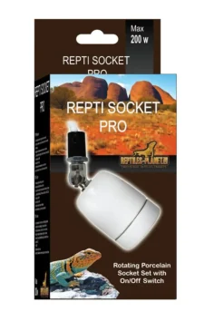 Support de lampe pour terrarium en porcelaine coloris blanc Reptile Planet Repti Socket