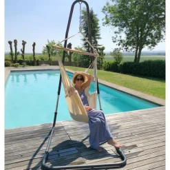 Support pour chaise hamac en métal Sonio Jobek Hamacs - 115 x 130 x 200 cm