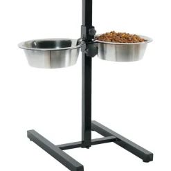 Support réglable avec 2 bols en inox grand modèle pour chien Zolux - 2,5 L