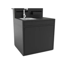 Support évier fermé en acier noir forme comptoir de bar Forge Adour - 90 x 97,2 x 112,5 cm