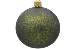 Suspension boule décorative coloris vert en verre - Ø 7 cm