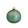 Suspension boule décorative coloris vert en verre traditionnel - Ø 7 cm