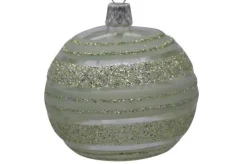 Suspension boule décorative Traditionel coloris vert en verre - Ø 7 cm
