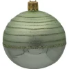 Suspension décorative boule déco Traditionel coloris vert en verre - Ø 7 cm