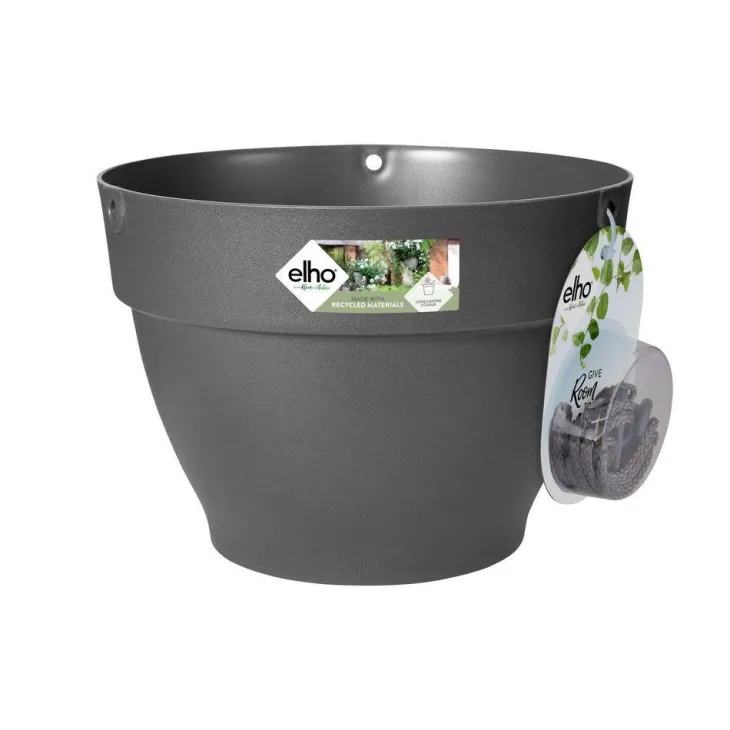 Suspension en plastique gris anthracite Elho Vibia Campana - ø 26 cm