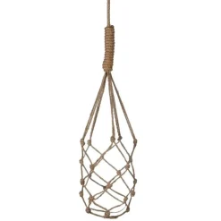 Suspension macramé Yula en corde marron H 75 cm pour pot de 14,5 cm