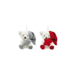 Suspension Ours Peluche avec Bonnet et Étoile 8 cm Multicolore Coin des Enfants