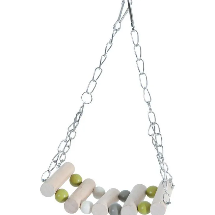 Suspension pont en bois avec une chaîne en métal coloris multicolore Zolux – 13 x 6 x 20 cm