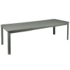 Table 2 allonges en aluminium coloris romarin Oléron Fermob - 155/255 x 100 x 74 cm